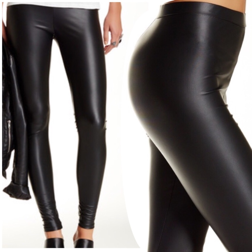 FREE PRESS faux leather Blk skinny pant- Nordstrom